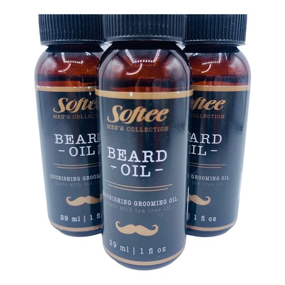 3x Softee Beard Oil Nourishing Grooming With Tea Tree Oil smooth shine 1 oz - Picture 4 of 5